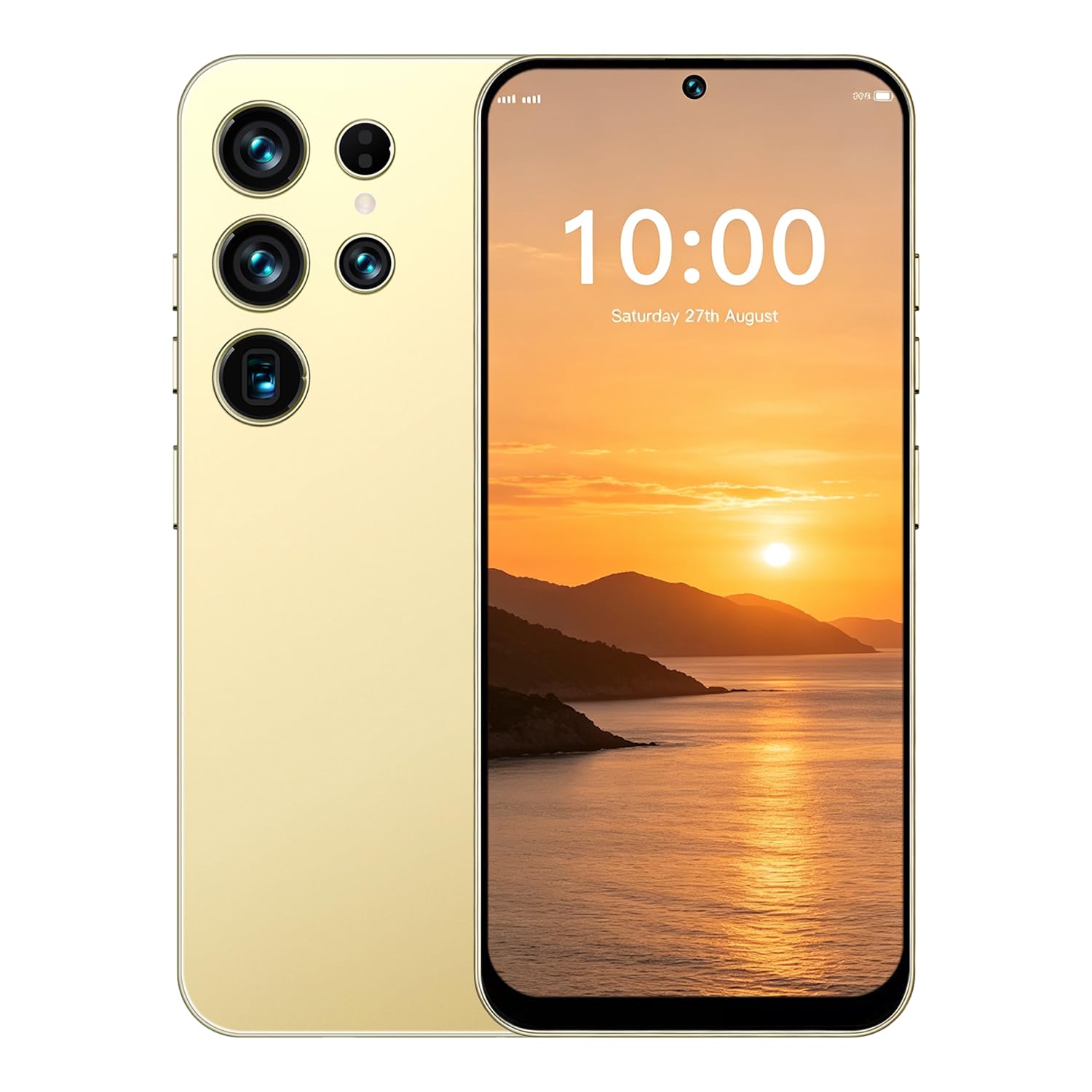 4G Smartphone Unlocked, Android 12.0 Mobile Phones 6.6'' HD+ Display, 4GB RAM 32GB ROM/256GB SD, 4G Dual SIM Dual Camera, Face ID+WiFi+BT+FM+GPS+OTG (Golden)