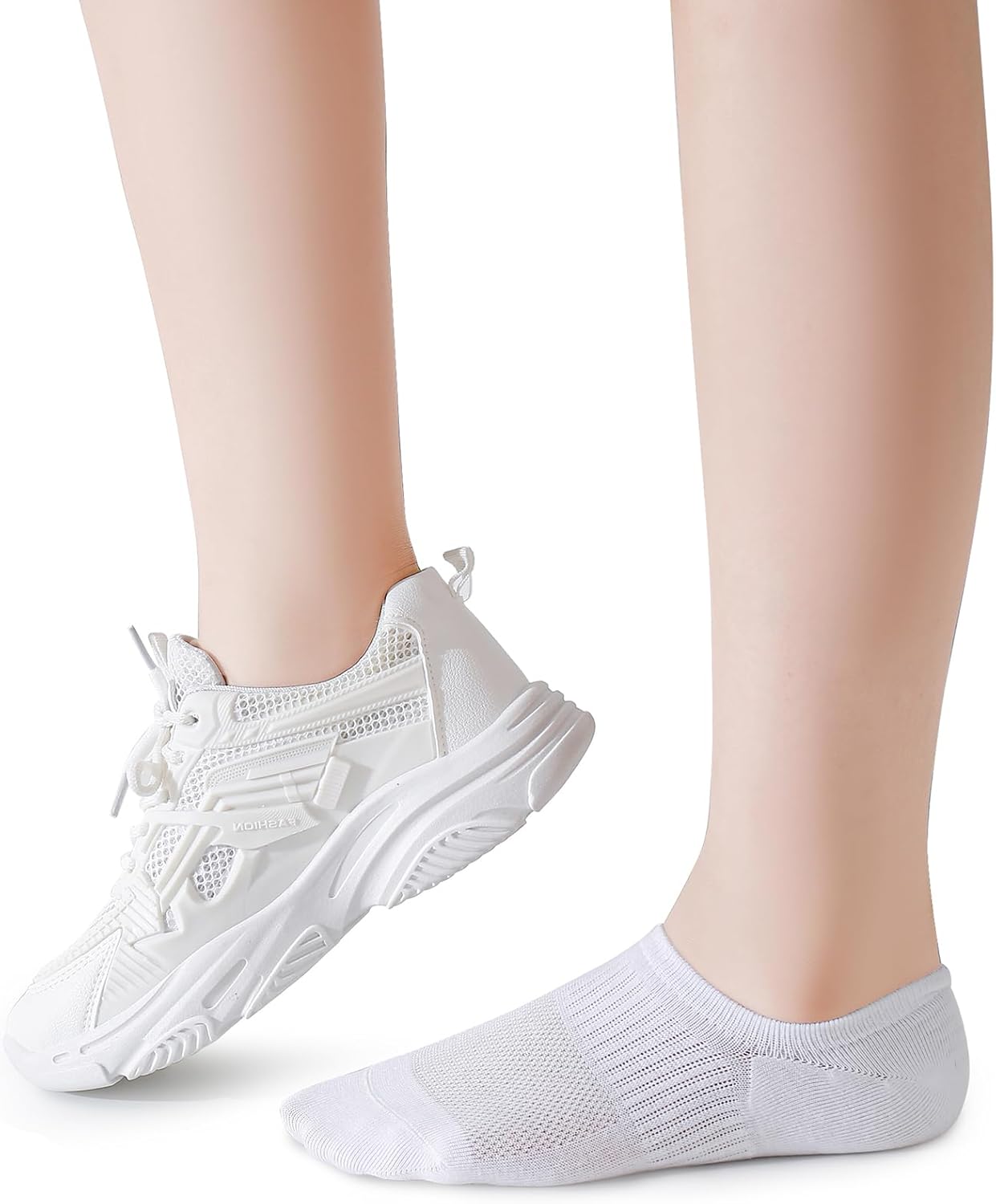 Pareberry 8 Pairs Boys Girls No Show Mesh Socks Cotton Non Slip Low Cut Arch Support Socks - Image 5