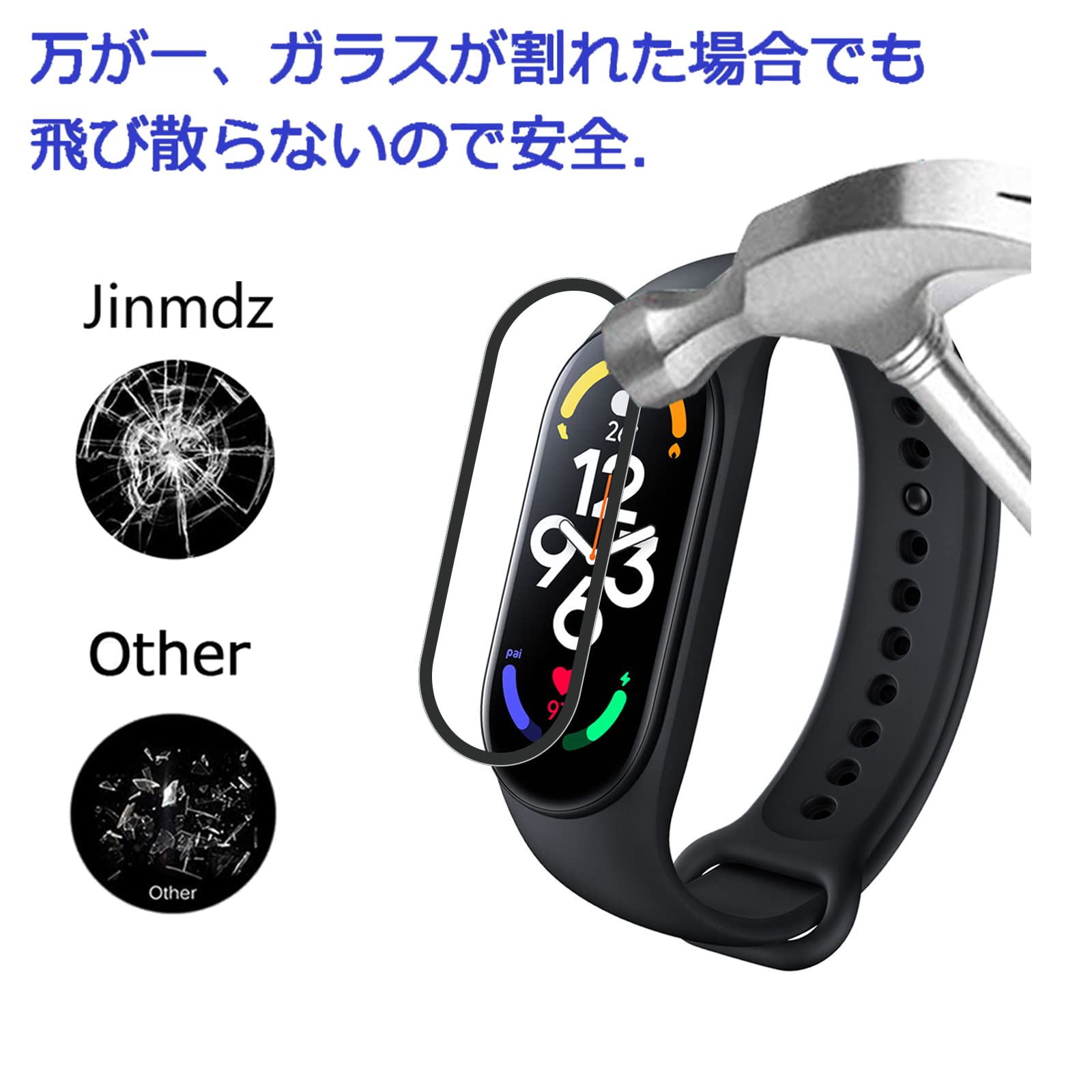 Xiaomi Smart Band 7【ハイドロゲルフィルム2枚組】 Amazon.co.jp: 【2枚セット】 For Xiaomi Smart Band 7 フィルム