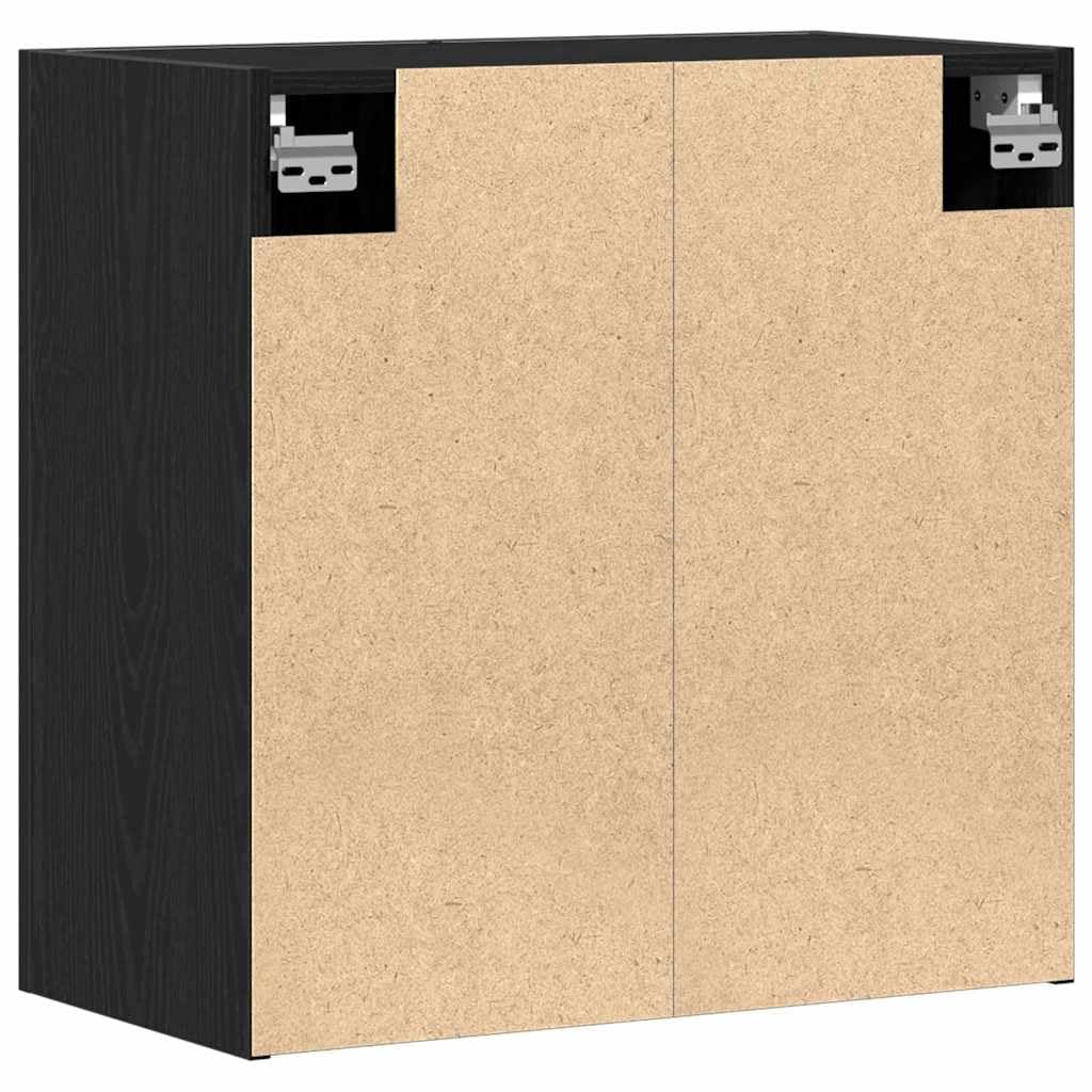 vidaXL Mobile a Muro Rovere Nero 60 x 31 x 60 cm Legno Multistrato, Soggiorno, Mobile Rettangolare, Moderno, Spazio per Riporre, Stile Chic, Salvaspazio, Design Elegante