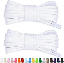 Stepace 2 Pairs of Round Shoelaces 60 cm for Sneakers, Length 200 cm, 18 Colours, Shoe Laces