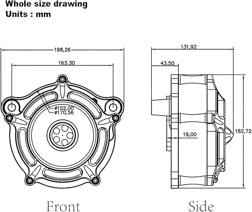 Miniatura 6 de TOPRAMETAL 2018 en adelante Softail Sport Glide Spike turbina limpiador de admisión de aire para Harley Touring M8 Road King Flhx Flht Flhr Fltr