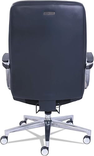 Miniatura 4 de La-Z-Boy Commercial 2000 High-Back Executive Chair, Dynamic Lumbar Support, Supports 300lb, 20" to 23" Seat Height, Black, Silver Base