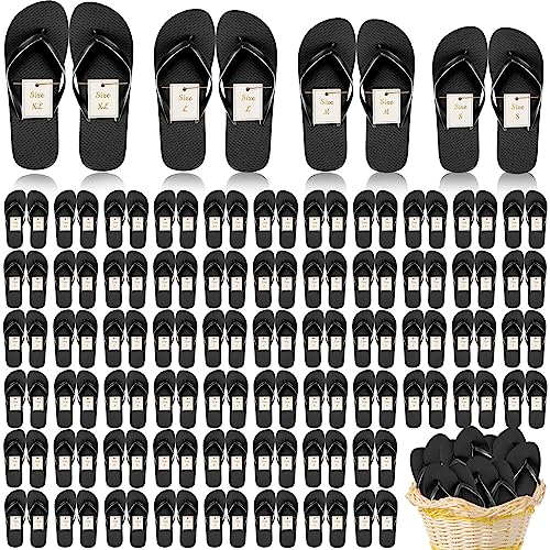 Unittype 72 Pairs Flip Flops Bulk for Wedding Assorted Size Sandals Pack Casual Slippers Flip Flops for Adults Women Men Wedding Bridal Shower Favors Hotel Travel Spa Pool Party Supplies