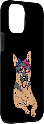 Miniatura 3 de Funda para iPhone 14 Pro Max con diseño de pastor alemán LGBTQ con bandera bisexual y orgullo gay
