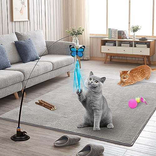 TAVADA 33 pcs Katzenspielzeug Set mit Katzentunnel,Katzenspielzeug mit Katzentunnel,Kätzchen Maus Spielzeug Set,Katzen Spielzeug,Plüschspielzeug,Federspielzeug für Kitty Katzen