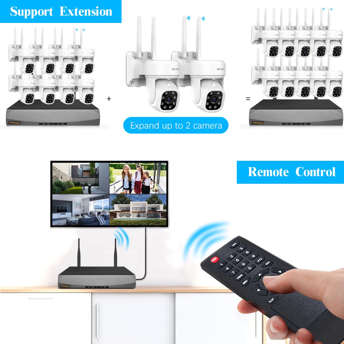 OOSSXX (2Way Audio & PTZ Camera) 5.0MP Outdoor Wireless PTZ Security