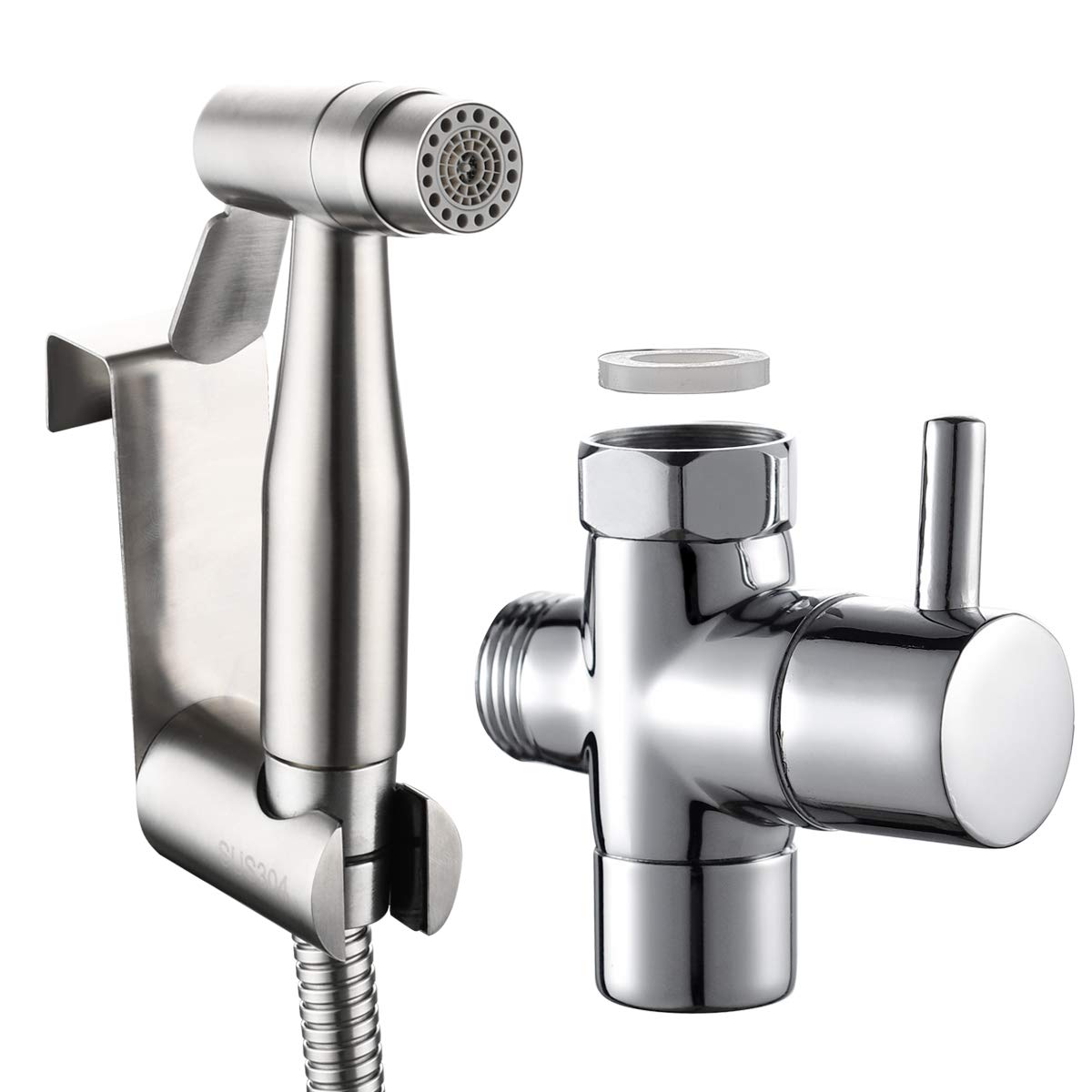 Stainless Steel Bidet Sprayer, Handheld Toilet Bathroom Shattaf - View #2