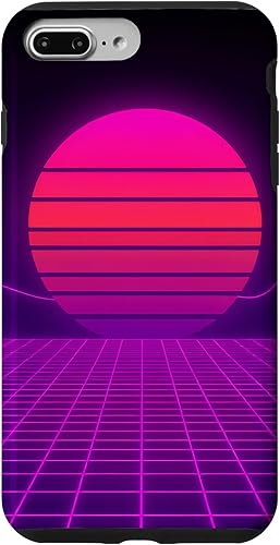 Miniatura 12 de Funda con diseño estético para iPhone 16 Retrowave Synthwave de los años 80 y 90