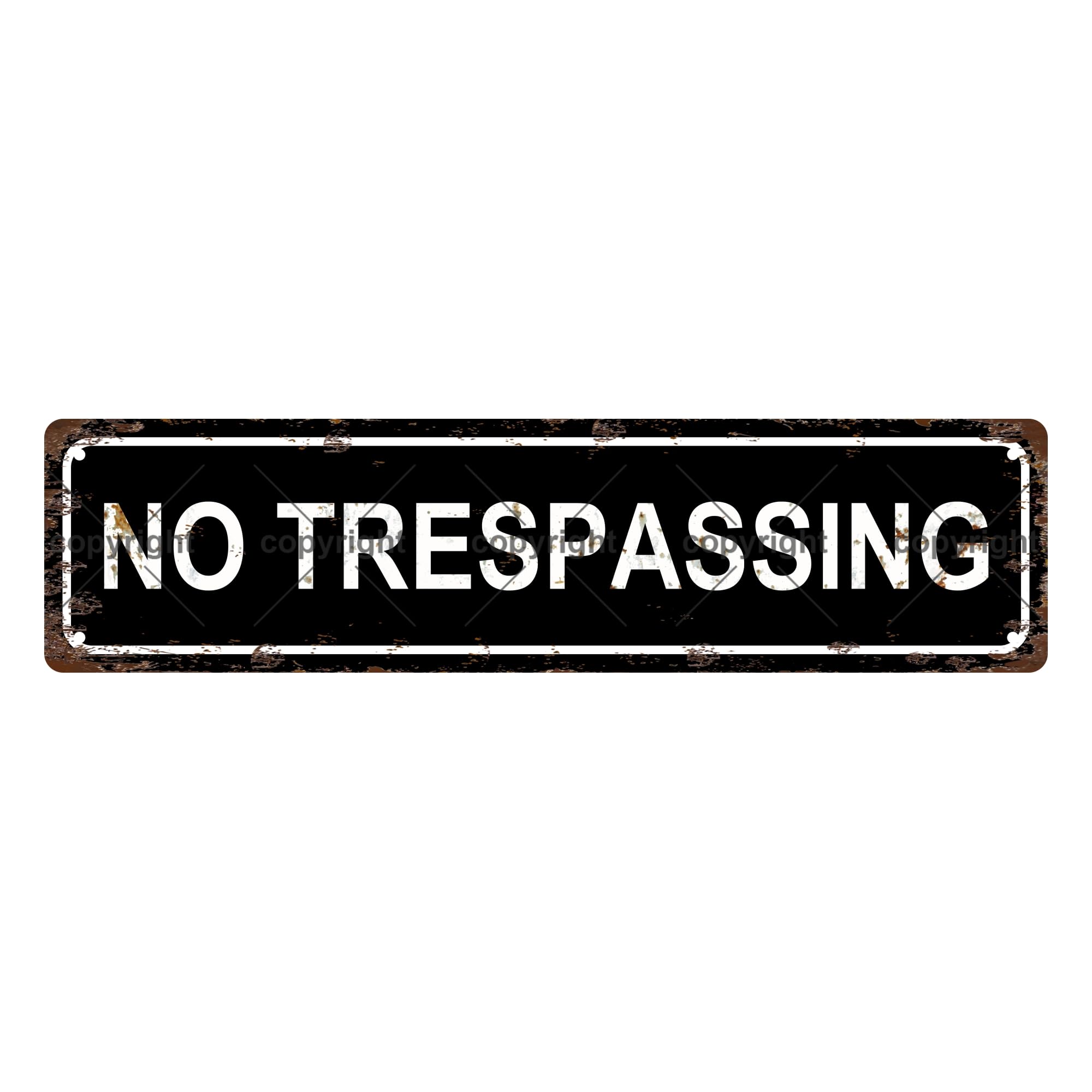 No Trespassing Vintage Metal Tin Sign,Street Sign,Home Decor,Room Decor,Wall Decor,Bathroom Decor,Bar Decor,Cafe Decor,Garage Decor,4x16 Inch