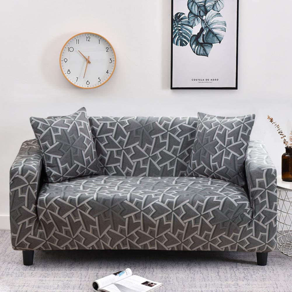 TSJY Printed Pattern Elastic Sofa Cover Tight Sectional Slipcover Wrap All Inclusive Corner Sofa Cover Sofa,Color 7,2-seater 145-185cm