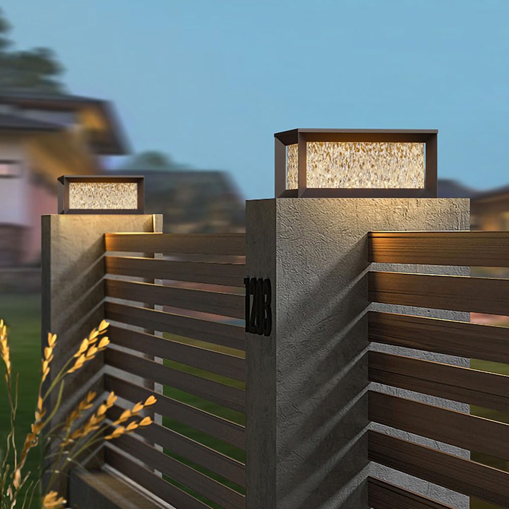 Farolas Exteriores, Tapas para farolas Exteriores de 11,42 Pulgadas, iluminación LED para farolas Exteriores y Luces de terraza.