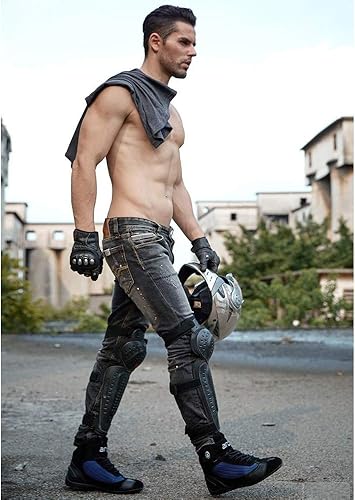 Miniatura 6 de HEROBIKER Botas de combate para motocicleta, senderismo, trabajo al aire libre, zapatos de tobillo medio para hombre, Negro -