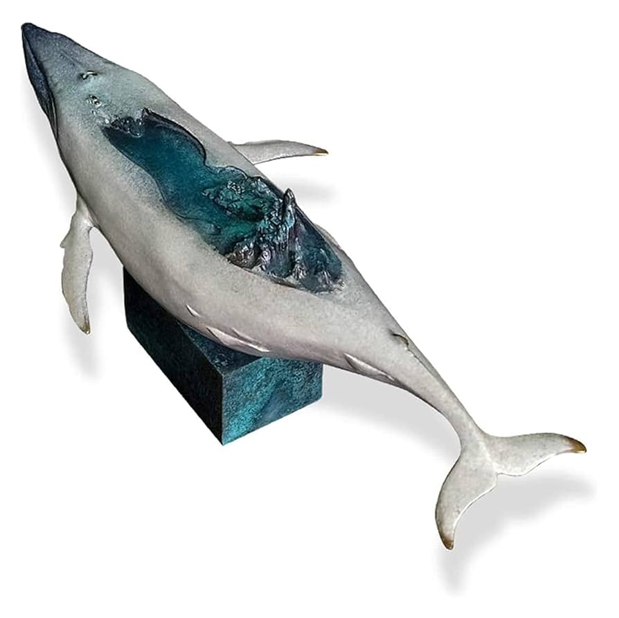 Amazon.co.jp: 彫刻 置物・オブジェ クジラ像銅の海洋生物彫刻