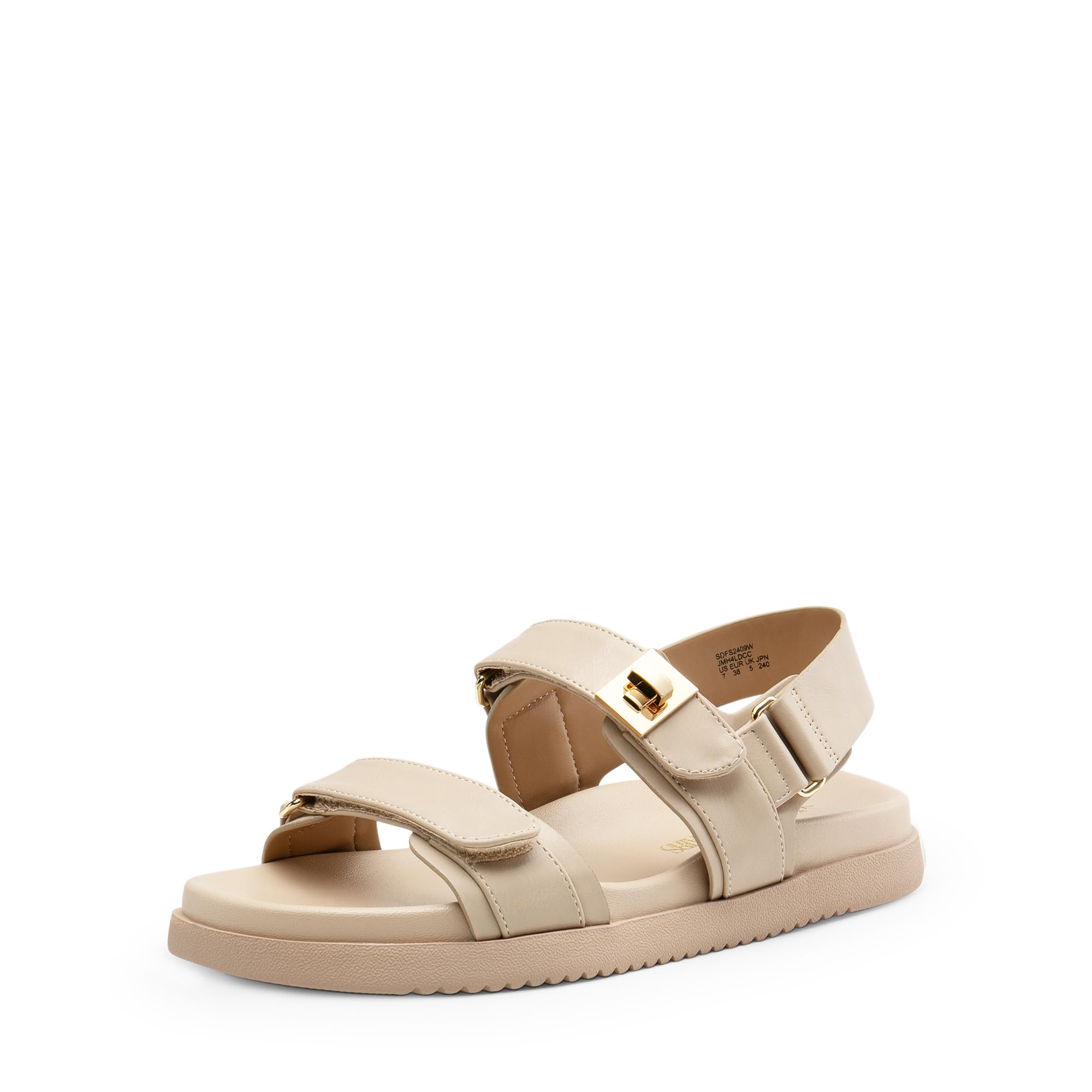 DREAM PAIRSWomen's Comfortable Open Toe Flat Sandals Fashion One Band Summer Dessy Sandals