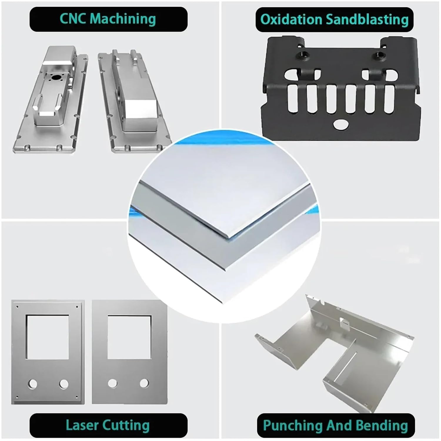 Aluminum Sheet Alloy Square Sheet 100/200mm Aluminum Flat Plate DIY Material Lasers Cutting Frame Metal Plates Thick 0.8-2mm for DIY Crafting,Outdoor Build&Home Project(200x200x1mm 4Pcs)