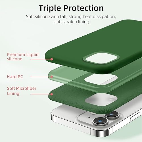 Miniatura 4 de Ownest Funda compatible con iPhone 12 Pro Max de 6.7 pulgadas con silicona delgada a prueba de golpes para iPhone 12 Pro Max con forro de microfibra