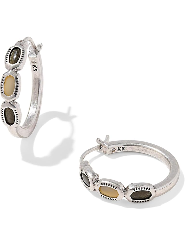 Silver Kendra Scott Mini Elisa Hoop Earrings