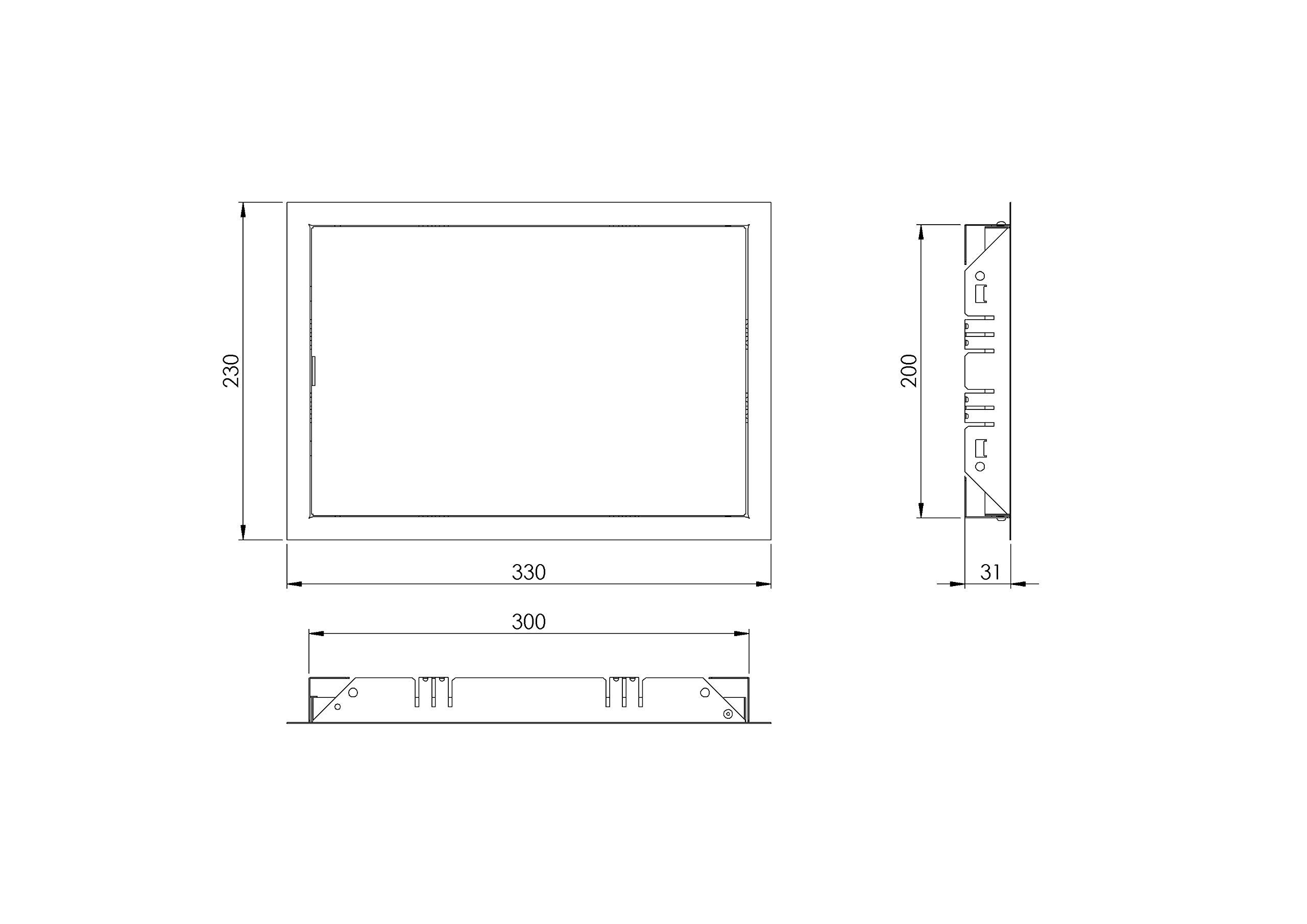 Metall Revisionsklappe 20x30 cm - Serviceklappe zur Inspektion und Abdeckung - 200x300mm Revisionstür - Inspektionstür Zugangstür Wartungsklappe - Stahl Verzinkt Weiß