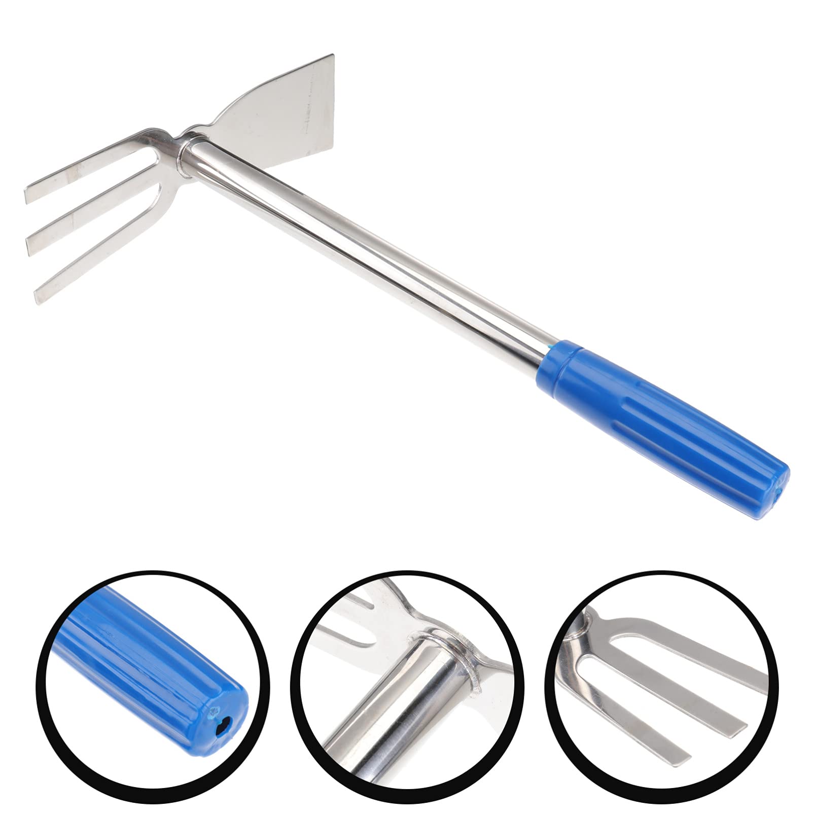 Happyyami Azada De Jardinería Azada De Siembra Azadón Herramientas Manuales De Jardinería Combo De Pala con Ergonómico Azada De Jardín Cultivador Trabaja Caucho Clásico Azada De Deshierbe