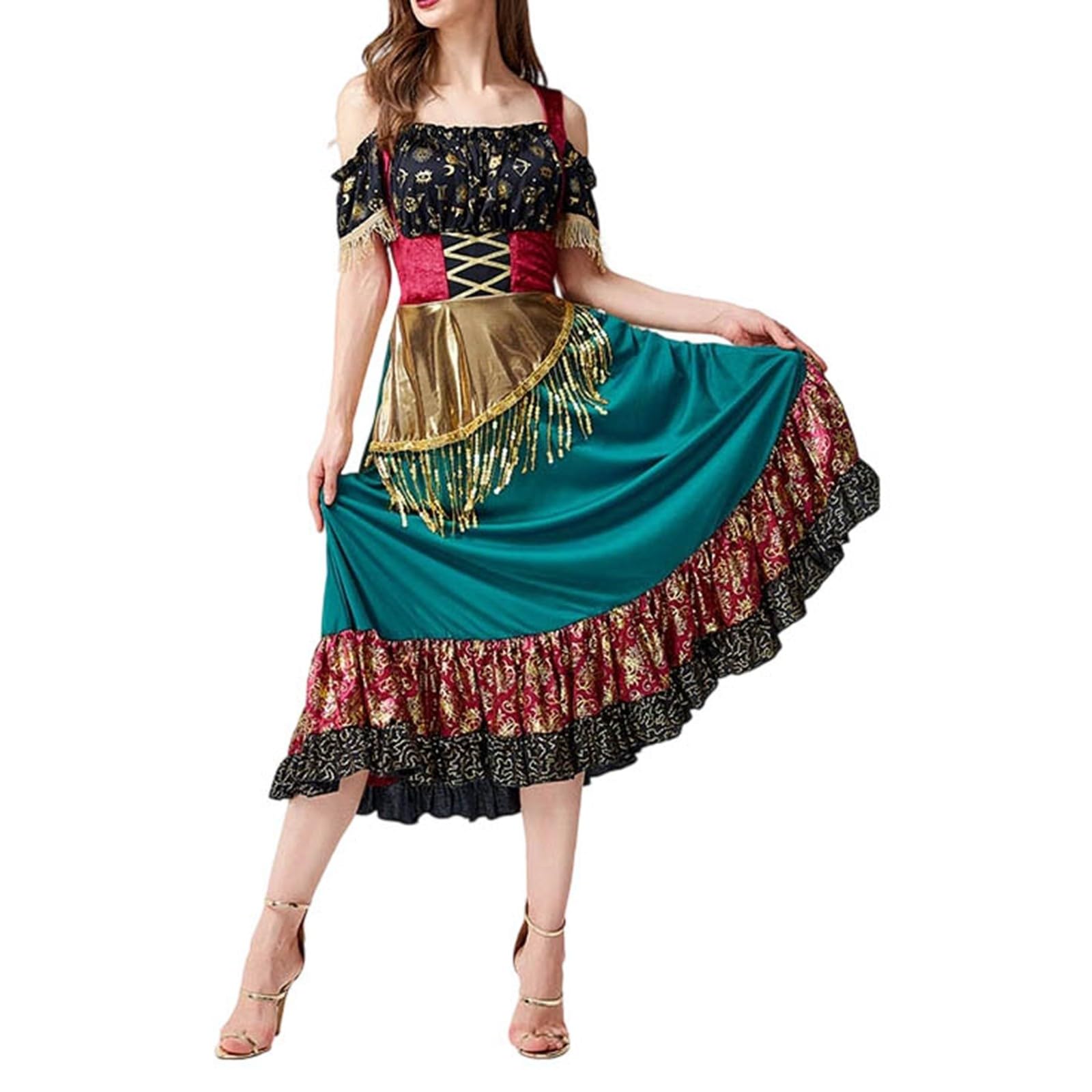 Damen Spitze, Kostuem Stil und Polyesterstoff Rock, geeignet Fuer Karneval und Motto Party, mit klarer Outfit Richtung, klare Groessenwahl dezente Farbauswahl saisonale Auswahl