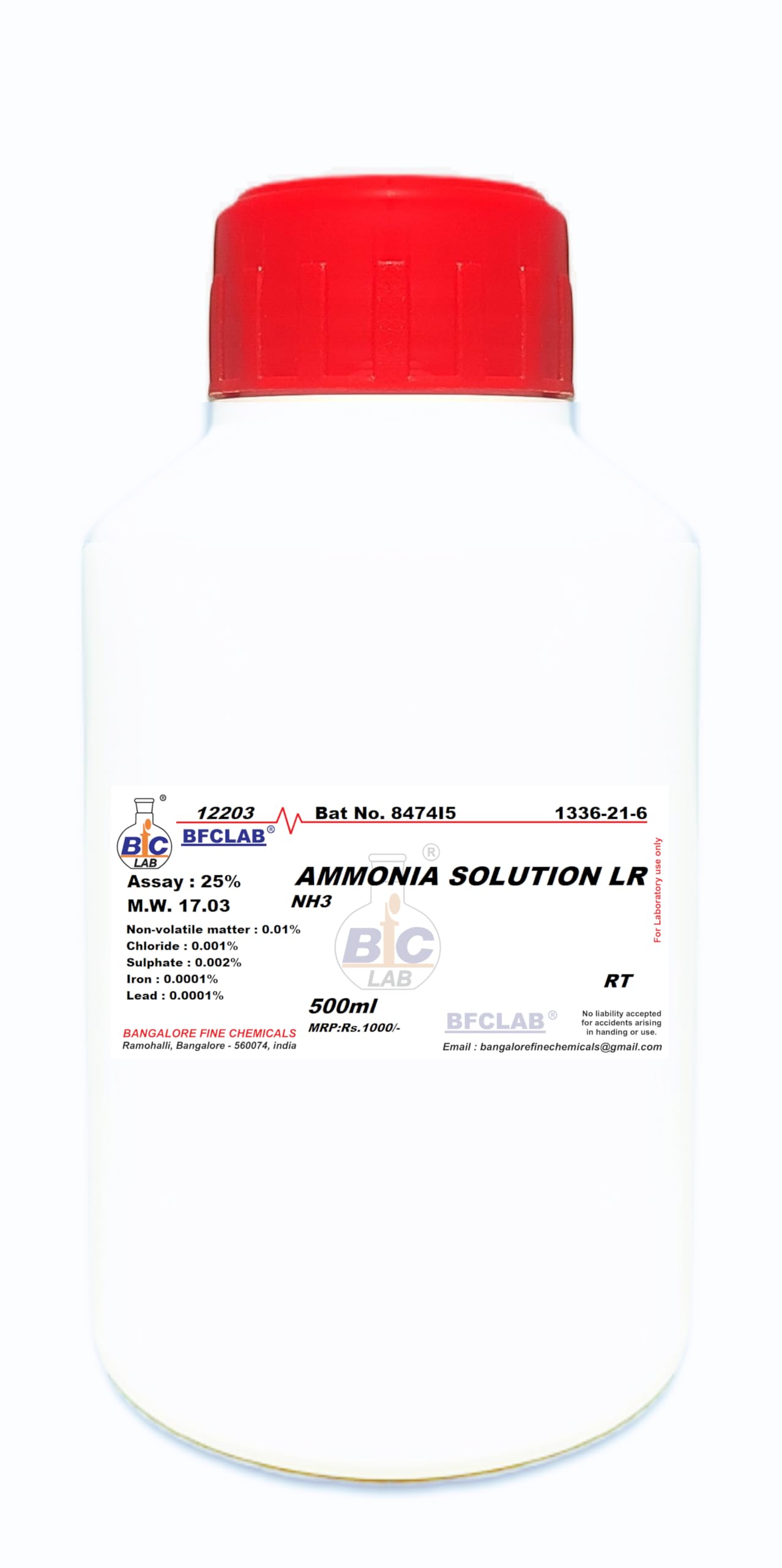 AMMONIA 25% SOLUTION LR - 500ml-picture-30