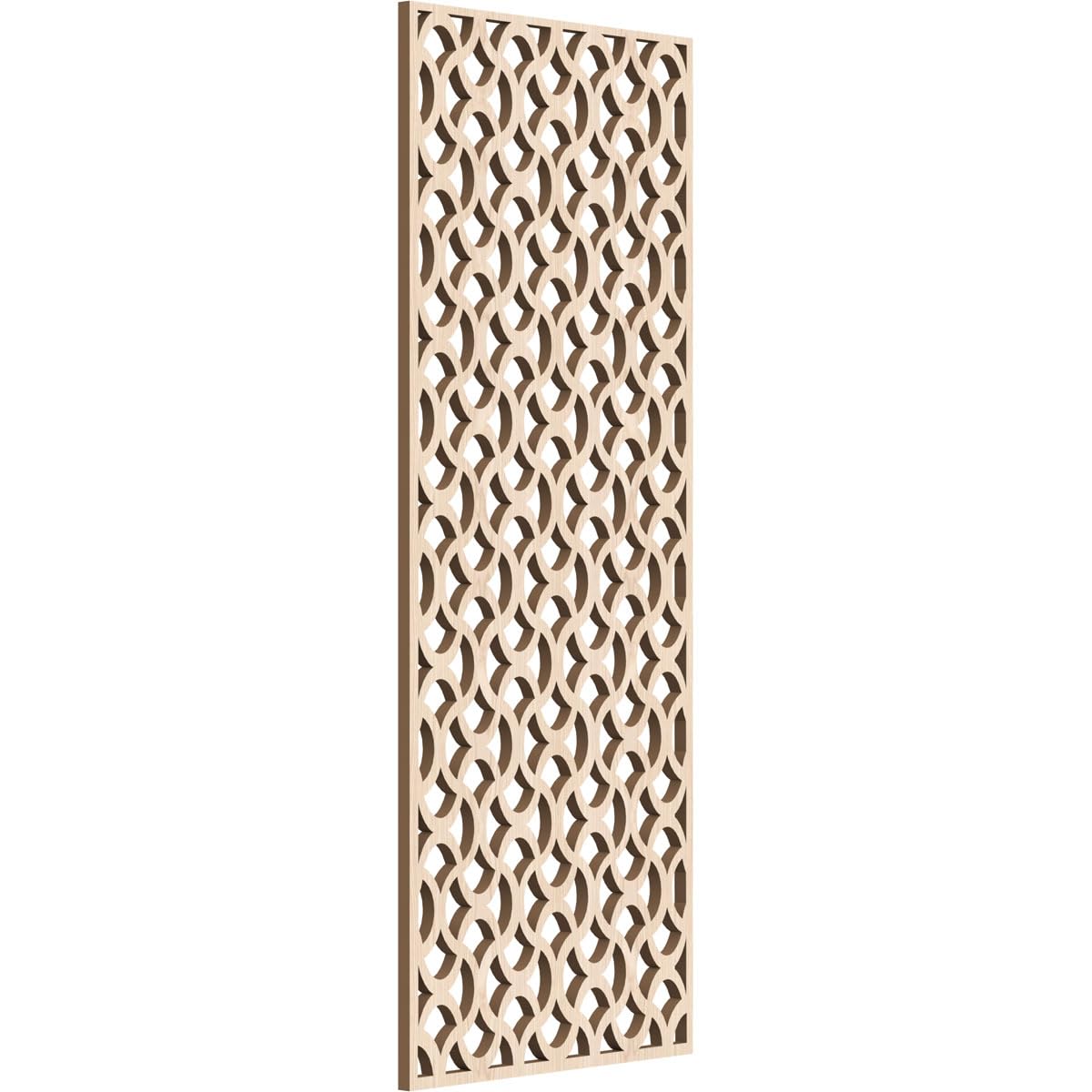 9 3/8"W x 24 3/8"H x 1/4"T Resort Decorative Fretwork Wood Wall Panels, Red Oak