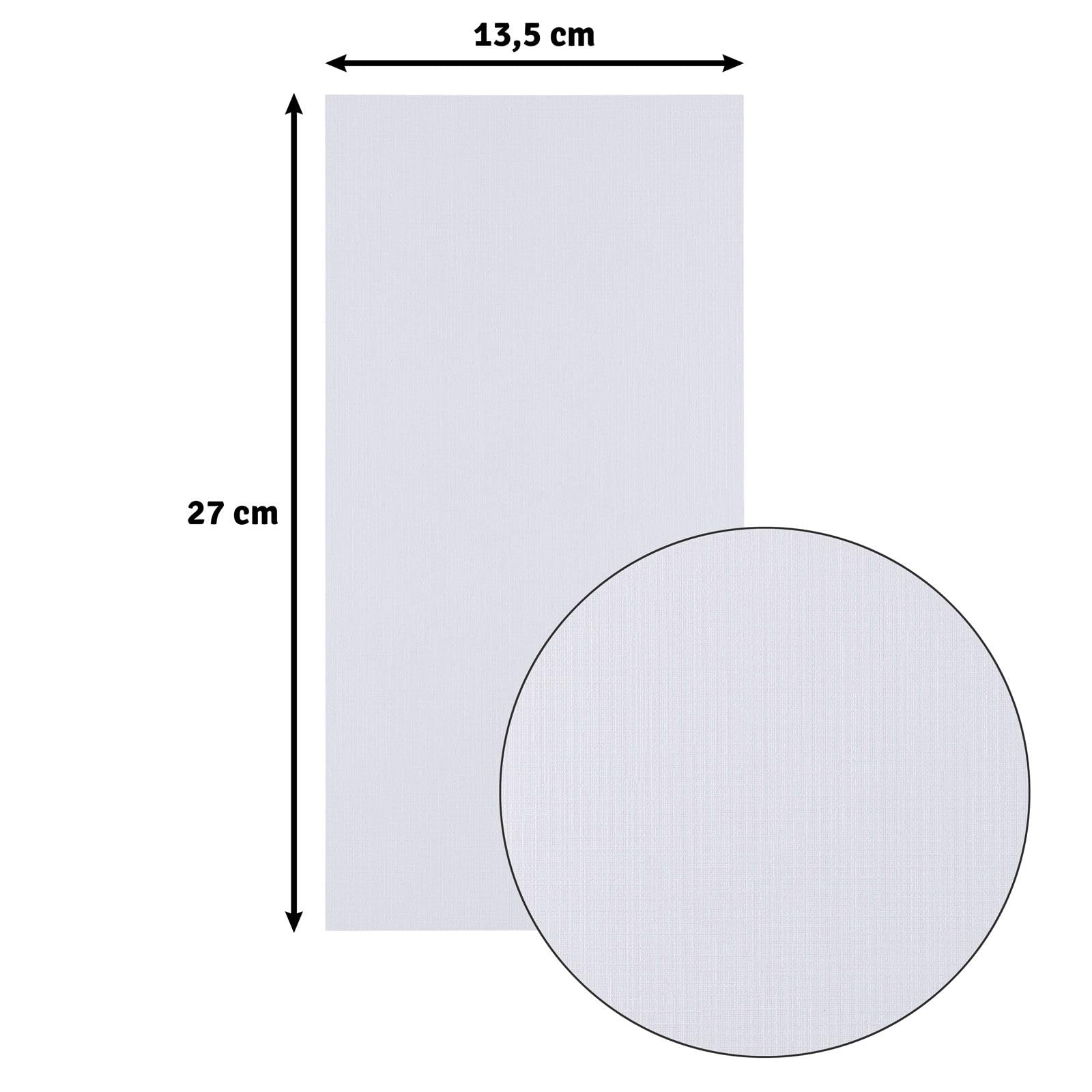 Florence Linen Cardstock 10.6 x 5.3 Inches White, 100 Sheets of 250 GSM Coloured Paper - Image 2