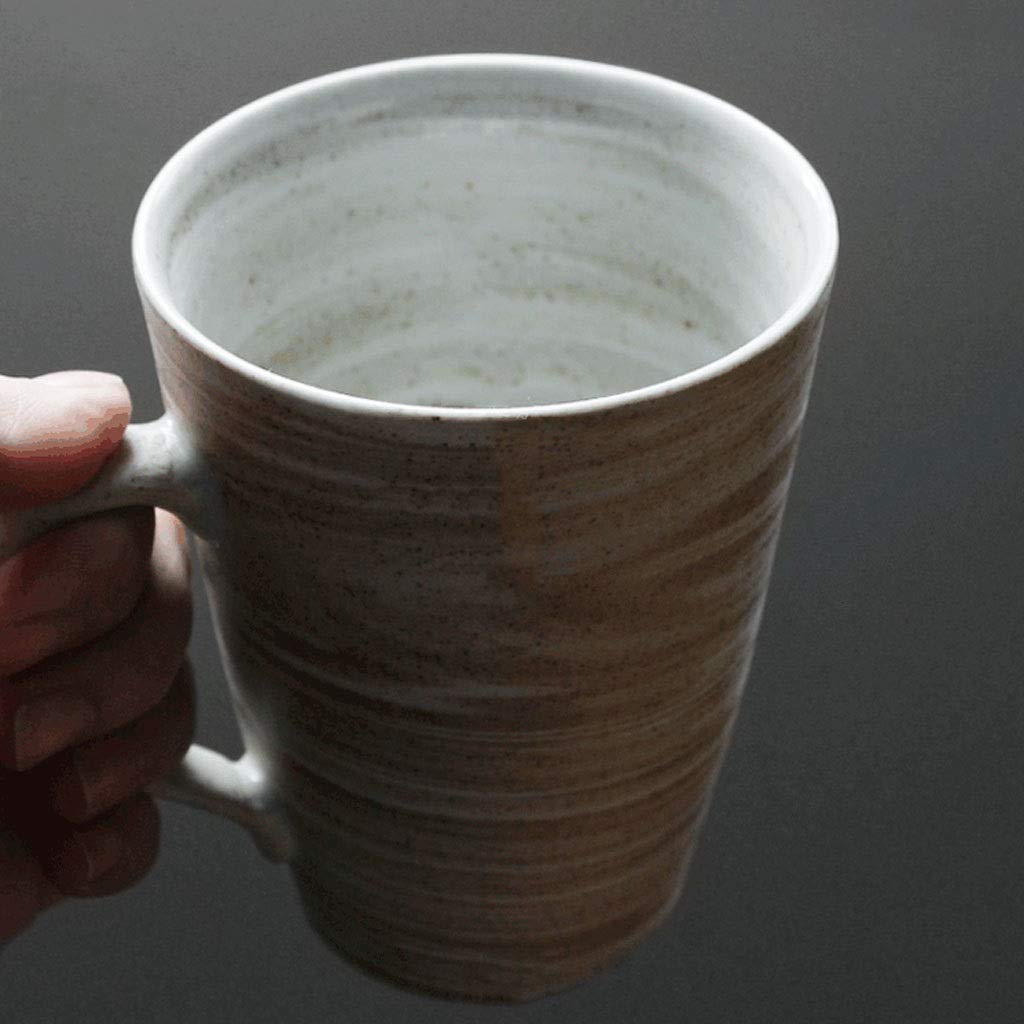 Kaffeetasse 10.8 oz Marmor Muster Keramik Tassen mit Holzdeckel und langer Griff Löffel Porzellan Kaffee Milch Tee Cups Büro Reise Cup for Frauen Liebhaber Freunde Geschenke Teetasse(With gift box)