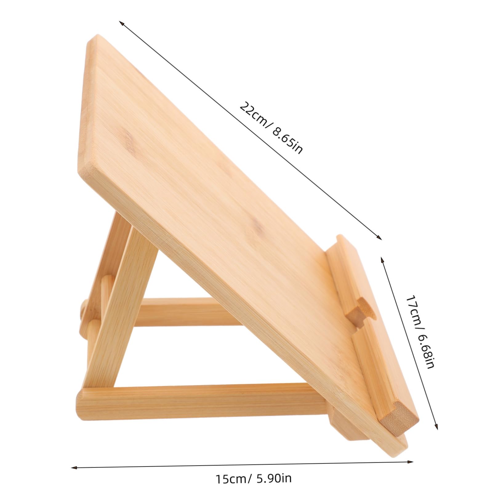 TEHAUX Tabletop Sign Holder Bamboo Menu Display Stand Rustic Style for Restaurant/shop