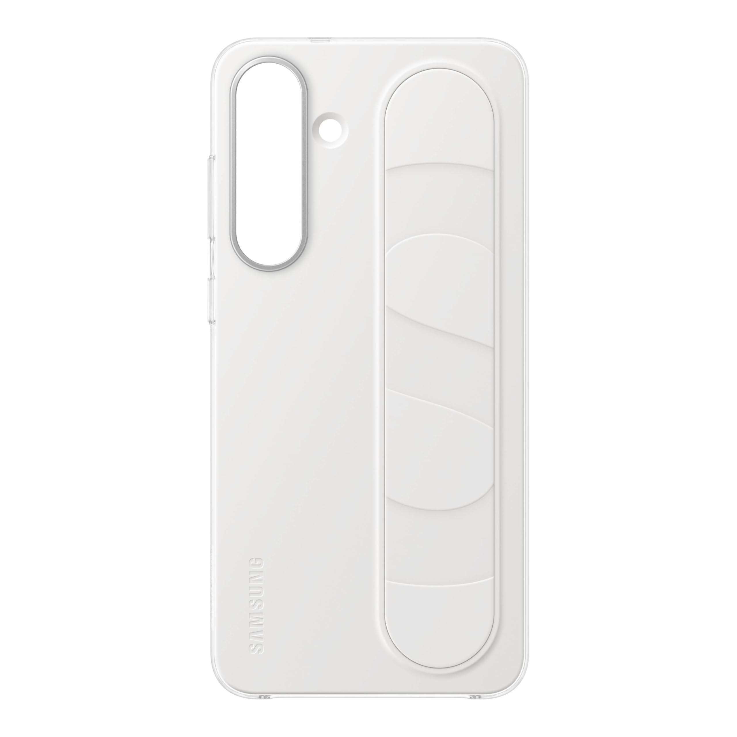 SAMSUNG Galaxy S25 FE Standing Grip Phone Case, Protective Cover with Stand, Hands Free, Secure Grip, Soft, Comfortable Design, US Version, White