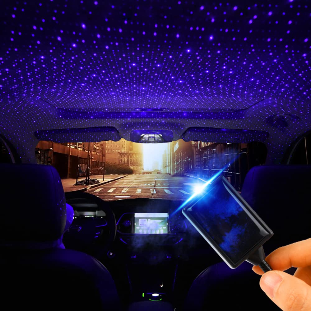 Amazon.co.jp: 第三代 車内USB星空ライト 自動回転式 三種星空