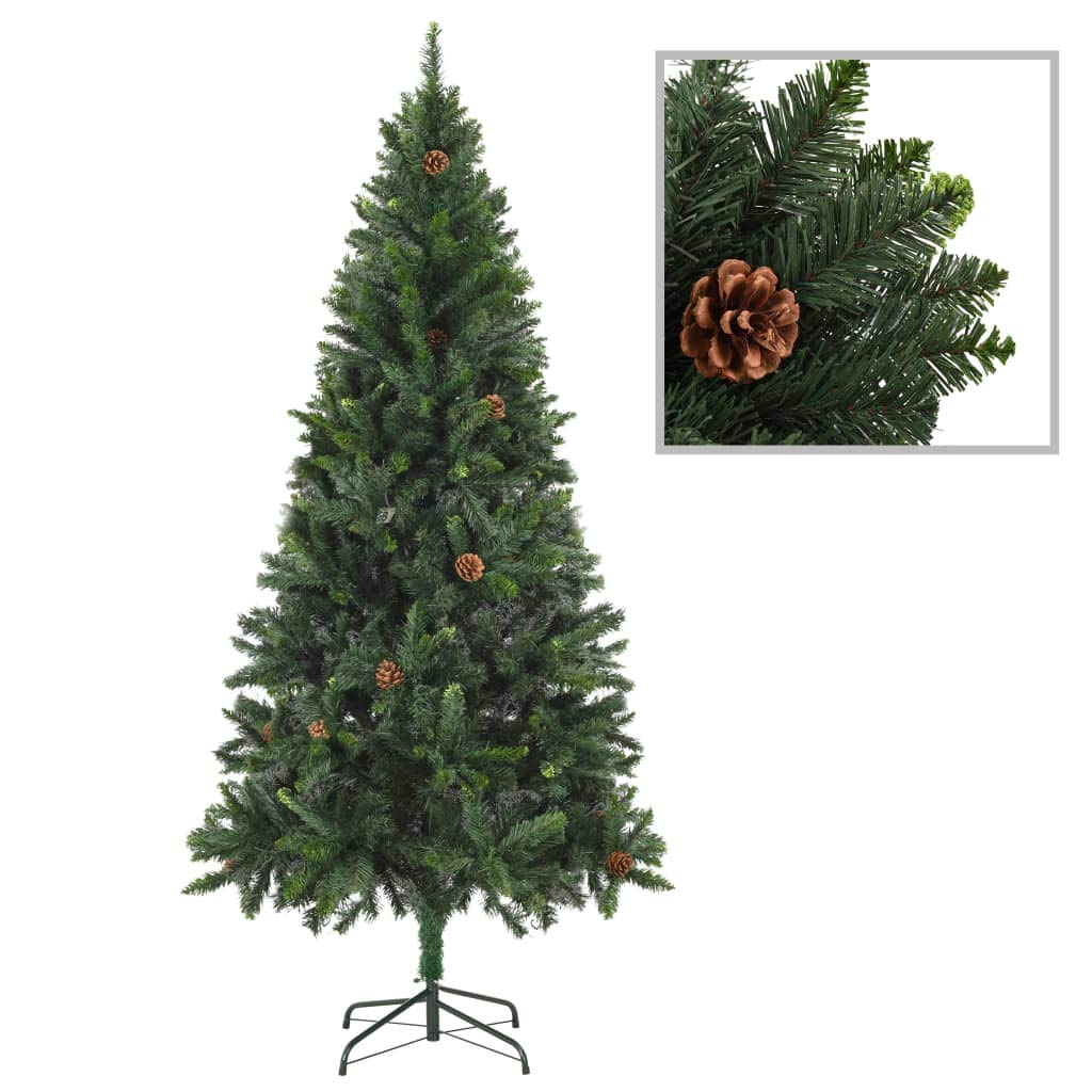 albero natale,mini albero di natale,albero di natale piccolo da tavolo,Set Albero Natale Artificiale con LED e Palline Verde 210cmAdatto per camera da letto, soggiorno, patio, Natale