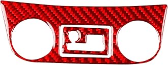 Car USB Charging Port Sticker Premium Real Carbon Fiber Trim Decal Compatible with Hyundai Veloster 2012 2013 2014 2015 2016 2017 Red Accessories