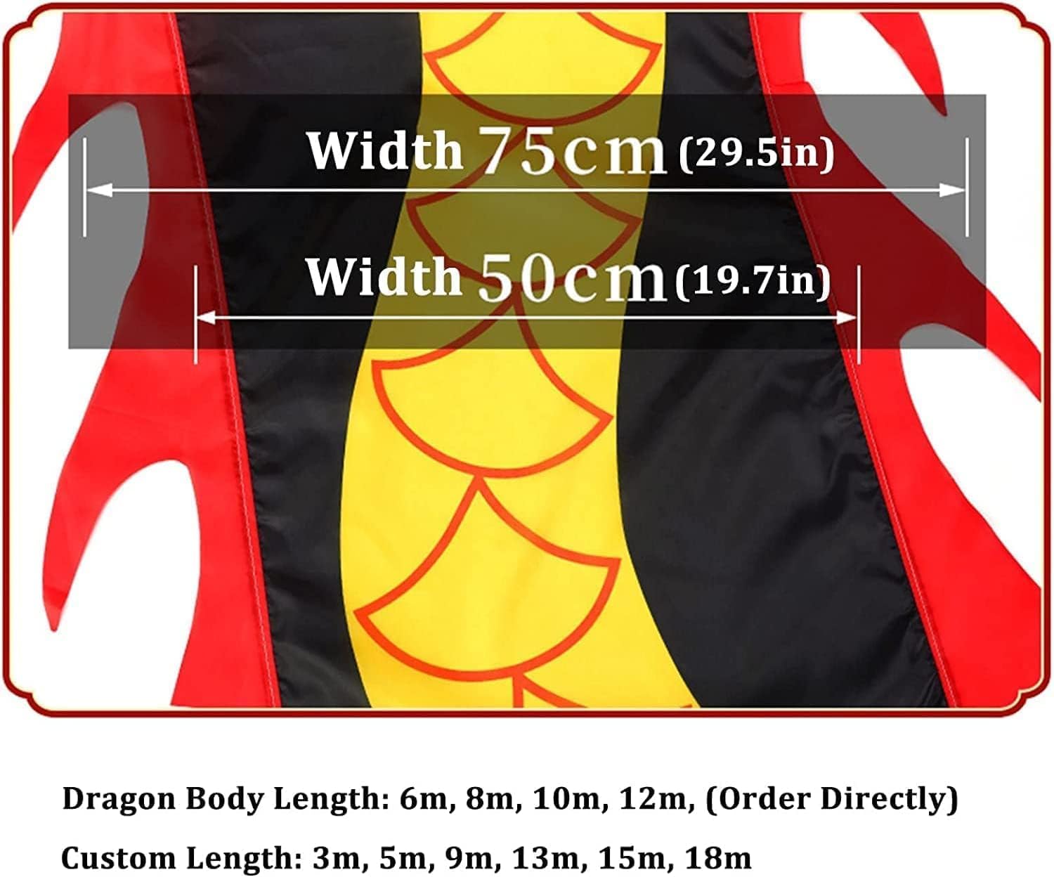 Drago Cinese per Feste Streamer Dragon Dance Silk Lion Entertainment Equipments Nastro per Fitness Drago All'aperto Perfetto Realistico Feste Cinesi in Italia(Rot,8m/26.2ft)