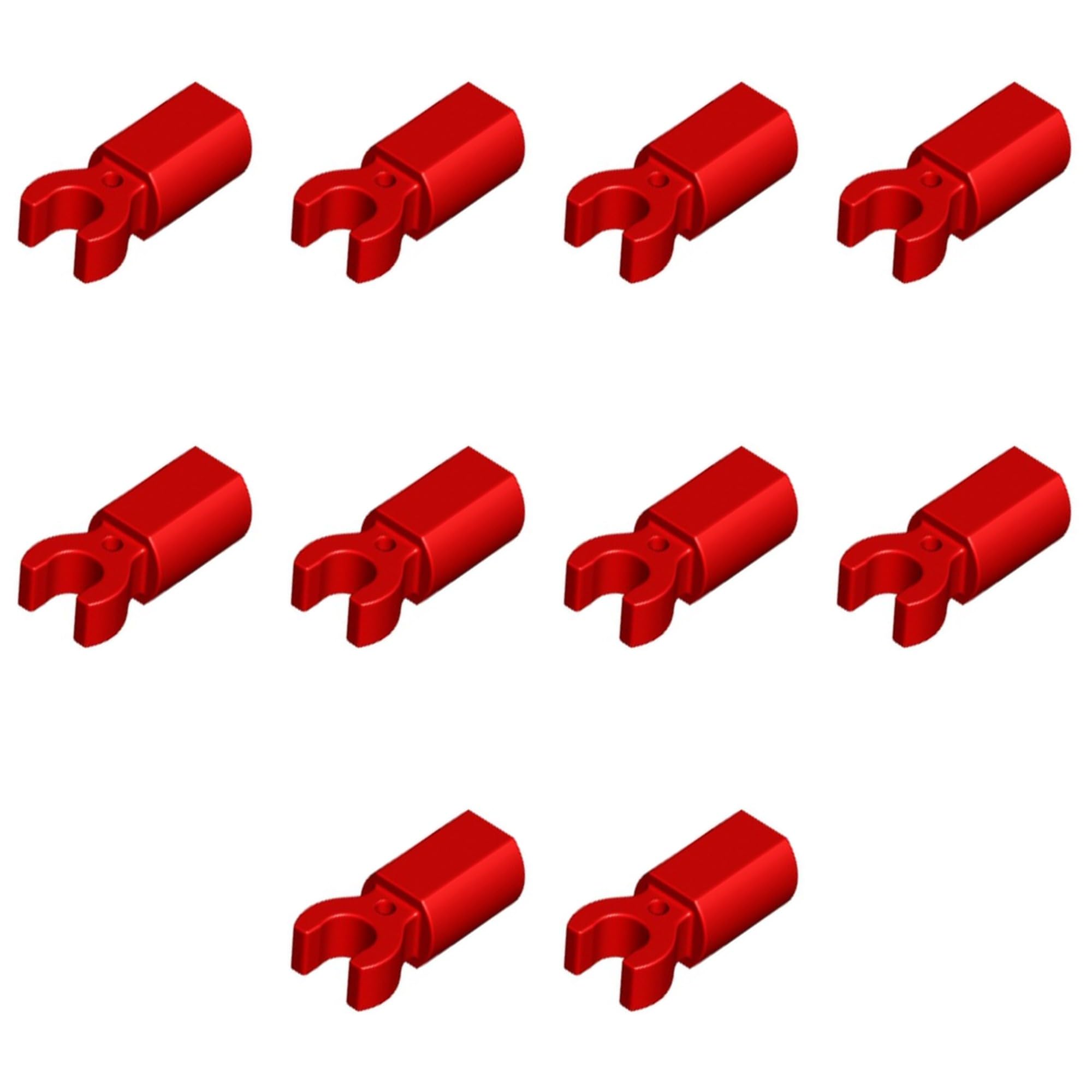LEGO Bar Holder with Clip Brick, Part 11090 (Red, 10, Bricks) — image 1
