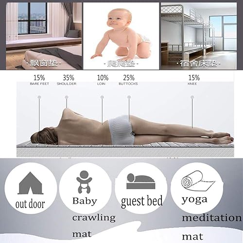 Miniatura 6 de WJXBoos Cubrecolchón de futón grueso de felpa, transpirable, suave, cachemira y tela cepillada, reversible, antideslizante, color blanco, tamaño