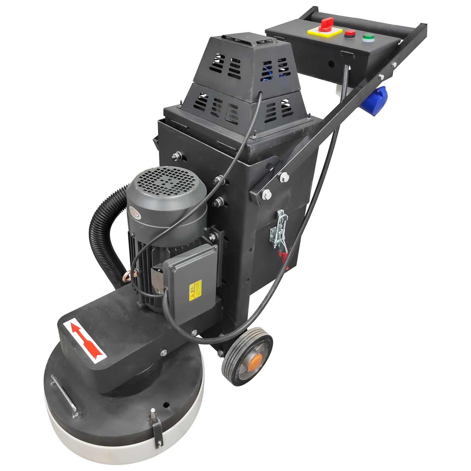 Concrete Floor Grinder Polisher with Built-in Dust Fan,15" 5-Head Electric Ground Grinder Polishing Machine,220V 4KW for Epoxy,Terrazzo,Concrete Surface Preparation,Floor Renovation