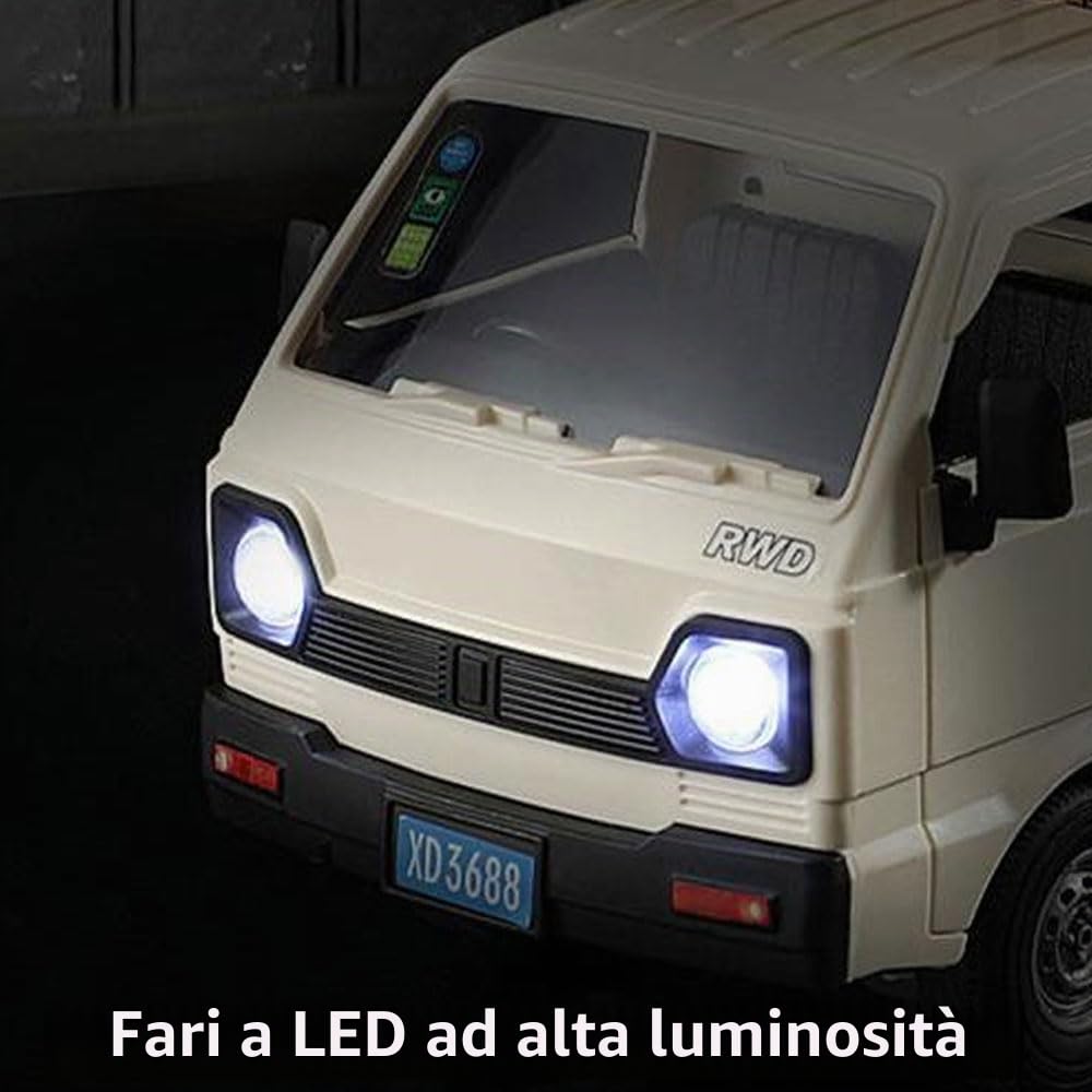 Auto telecomandata, 1/16 2,4 GHz RC Truck Camion telecomandato con vano posteriore, trasporto merci, auto RC per bambini e adulti