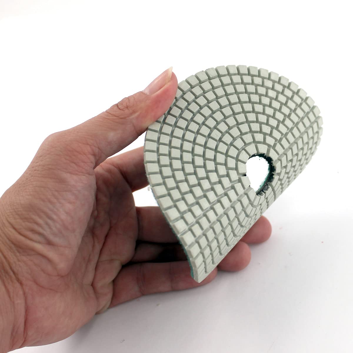 Discos de Pulir, Almohadillas de Pulido de Diamante de 5 Pulgadas, Grano 1500 Húmedo, Piedra, Mármol, Granito, Hormigón, Cerámica, Vidrio, 10 Unidades