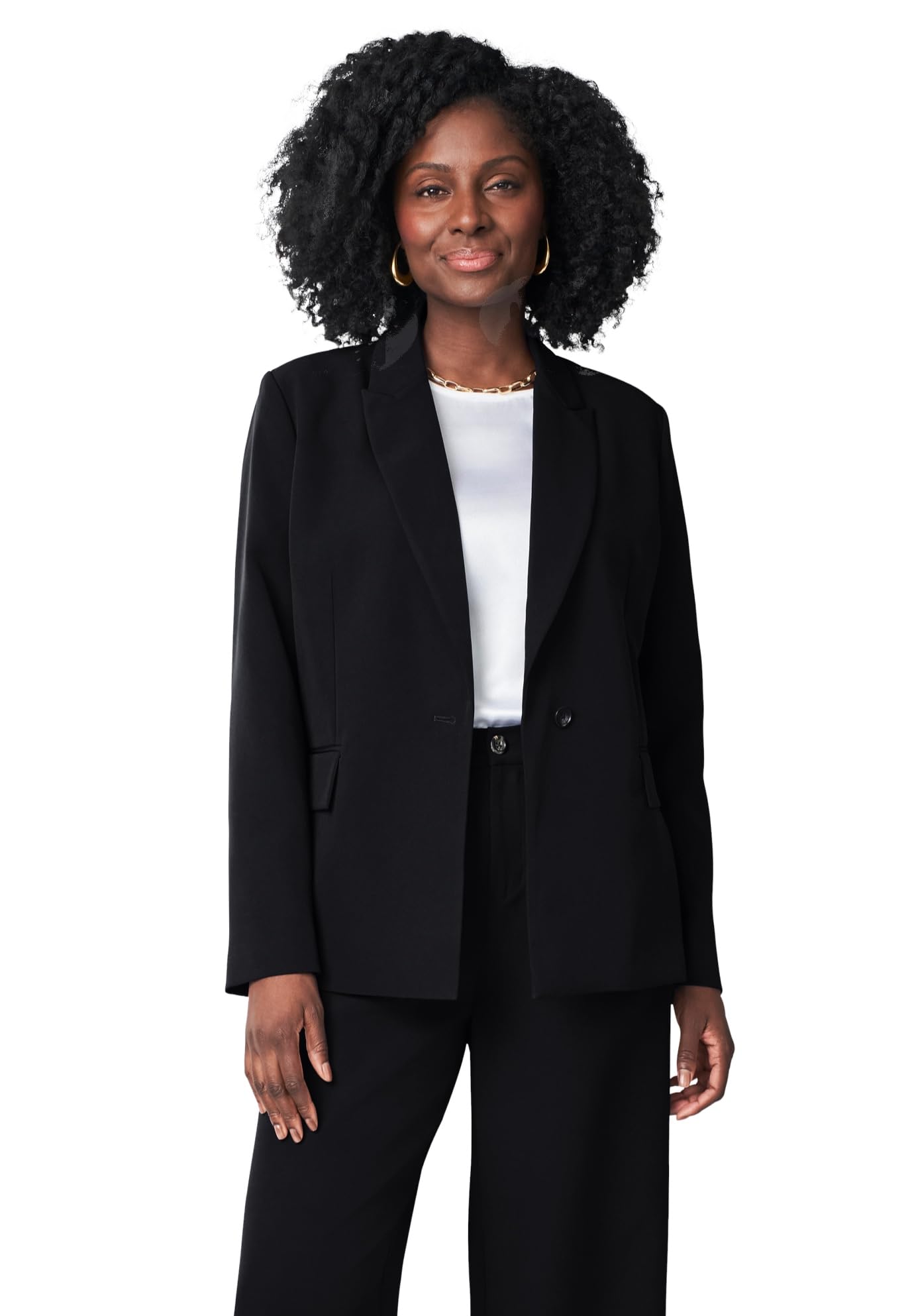 Jessica London Womens Plus Size Bi-Stretch Shaped Blazer