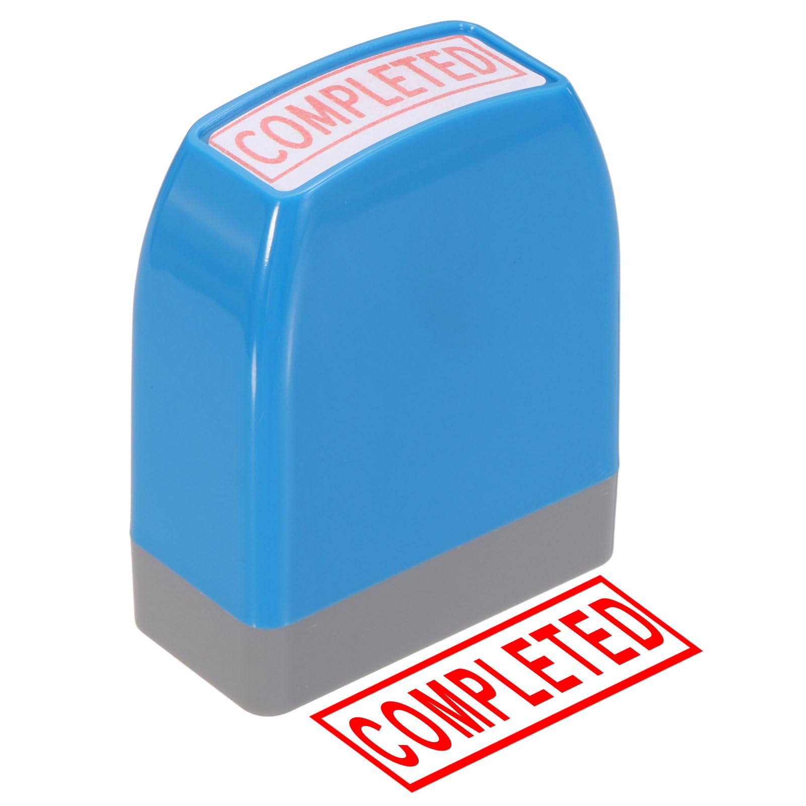 PATIKIL Completed Notice Stamp Self Inking, Red Ink, Blue