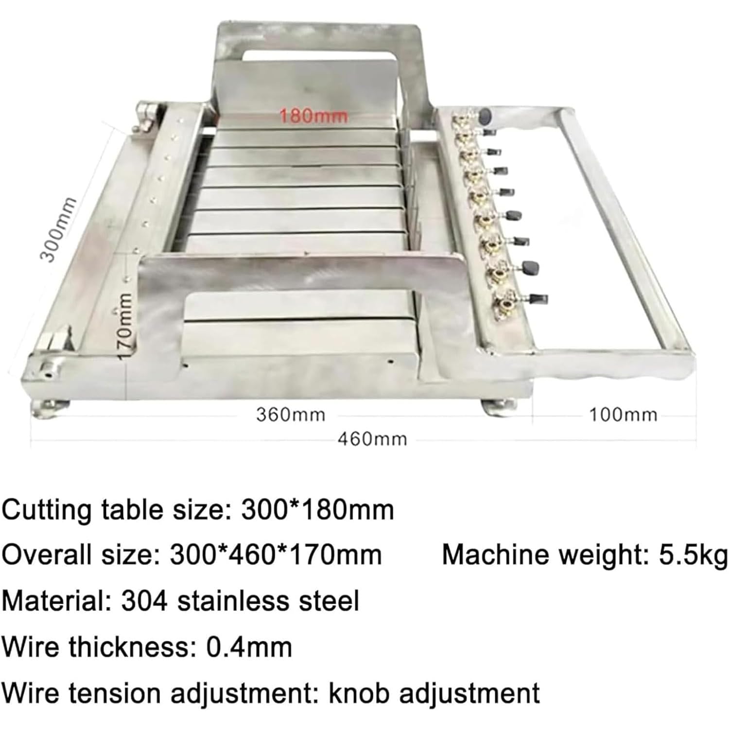DIY Seifenschneider Maschine - Einstellbarer Drahtabstand & Großer Schneidetisch für Seife, Käse, Butter