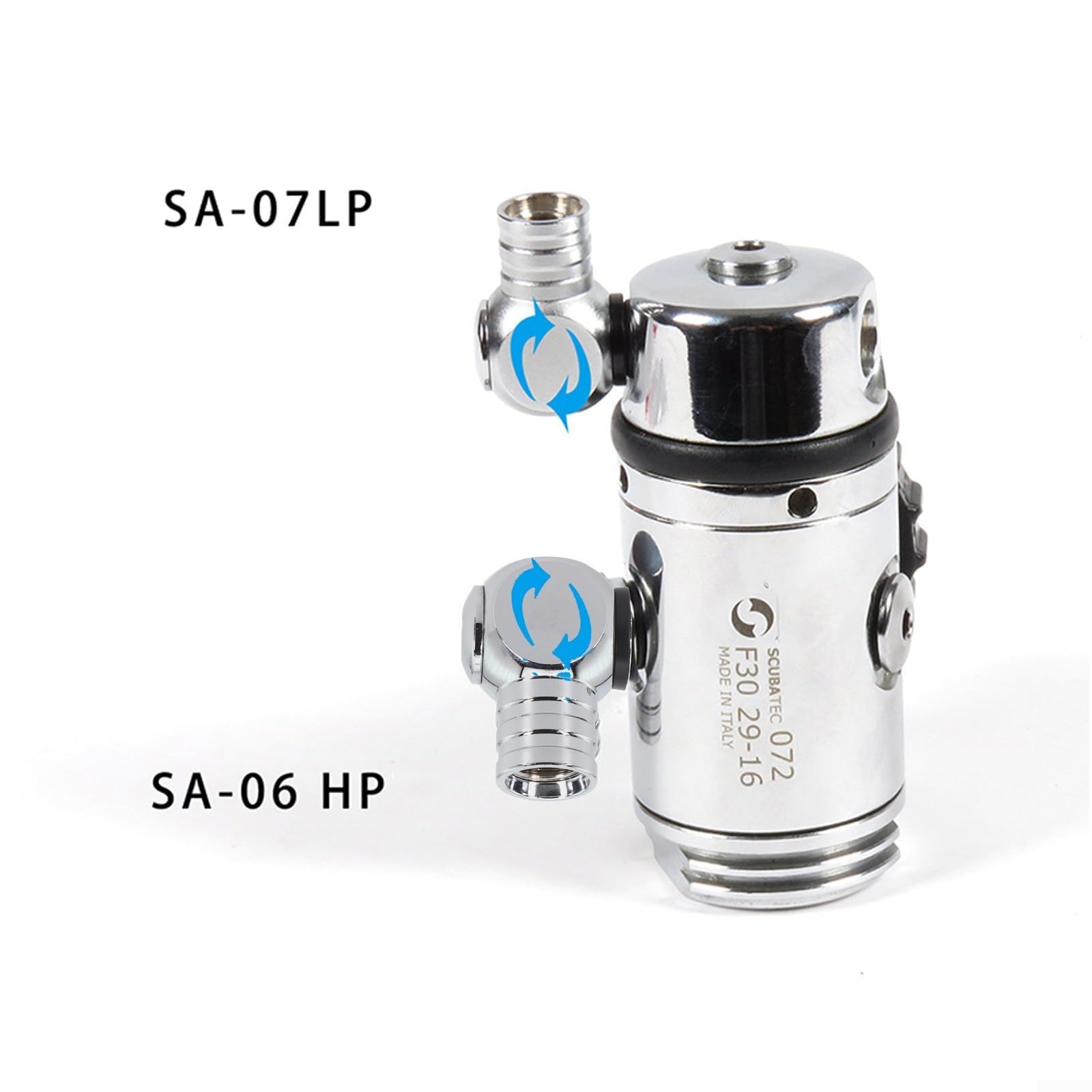 Scuba Diving Swivel Adapter mit für 360 Grad Drehung für 1. Stufe LP und für Ports, Messing Material für Schlauchbewegung (Adapter)