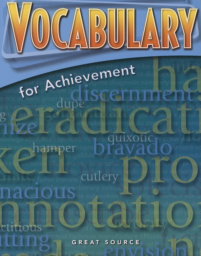 Great Source Vocabulary for Achievement: Student Edition Grade 9