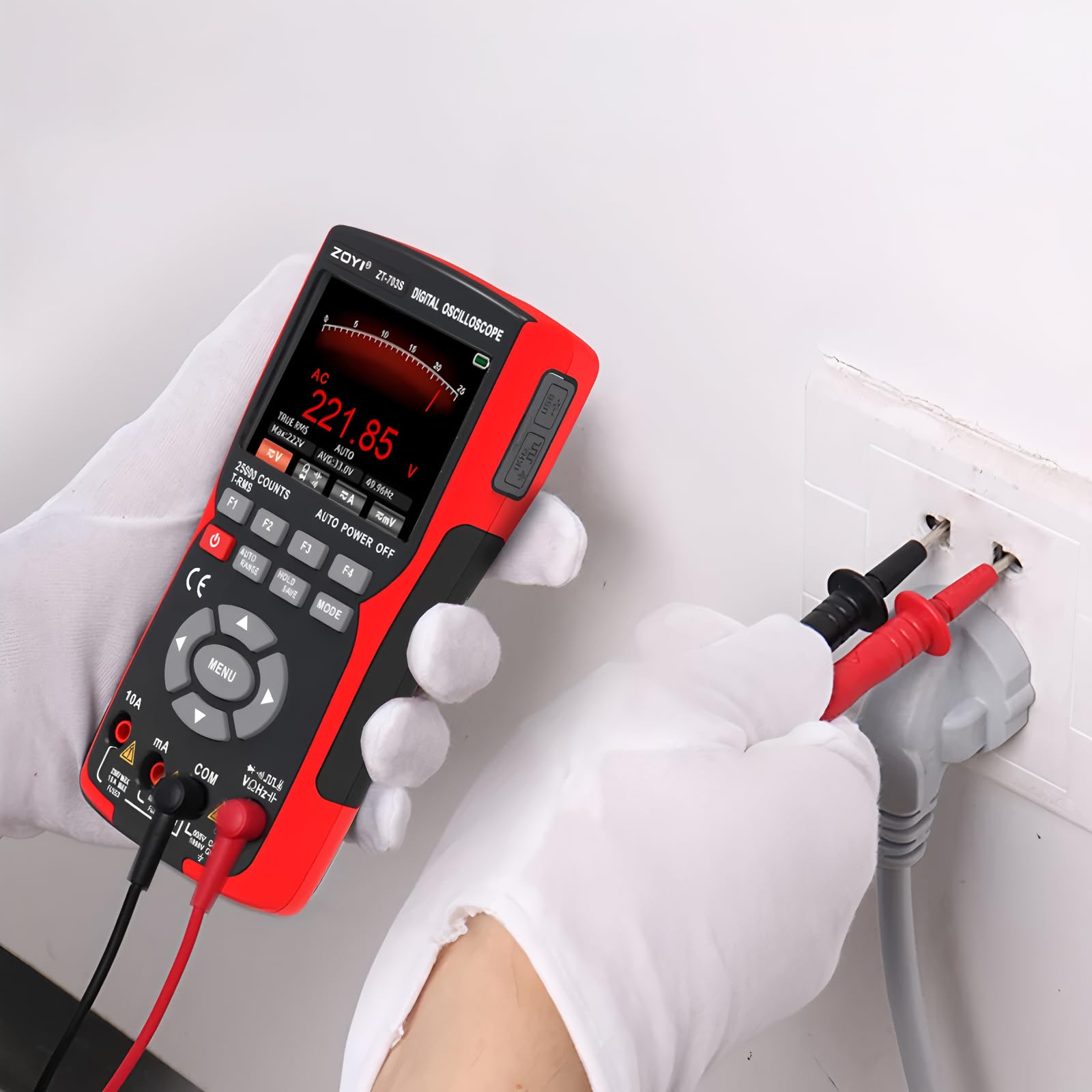 Schermo a colori palmare a doppio canale oscilloscopio Multimetro 703s strumento di riparazione auto misurazione multifunzione 3 in 1 (ZT-703S)
