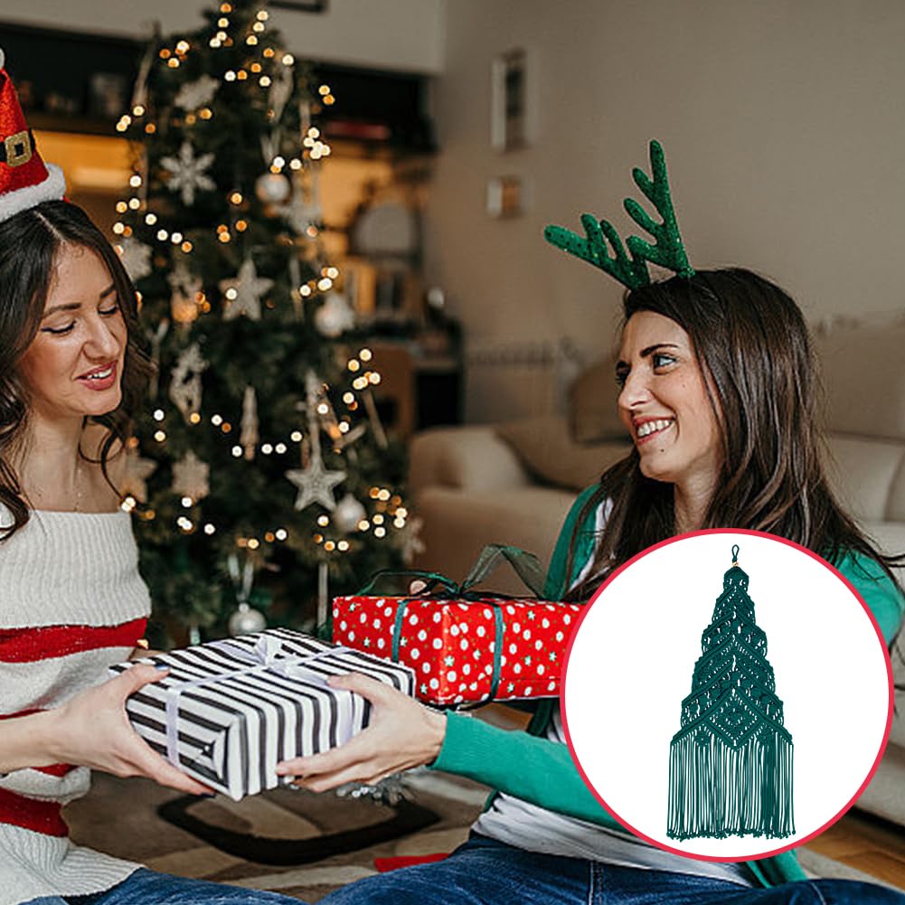 ORIGACH Kit Natale Fai Da Te In Macramè: 2 Decorazioni Con Alce, Per Principianti, Con Istruzioni Passo Passo