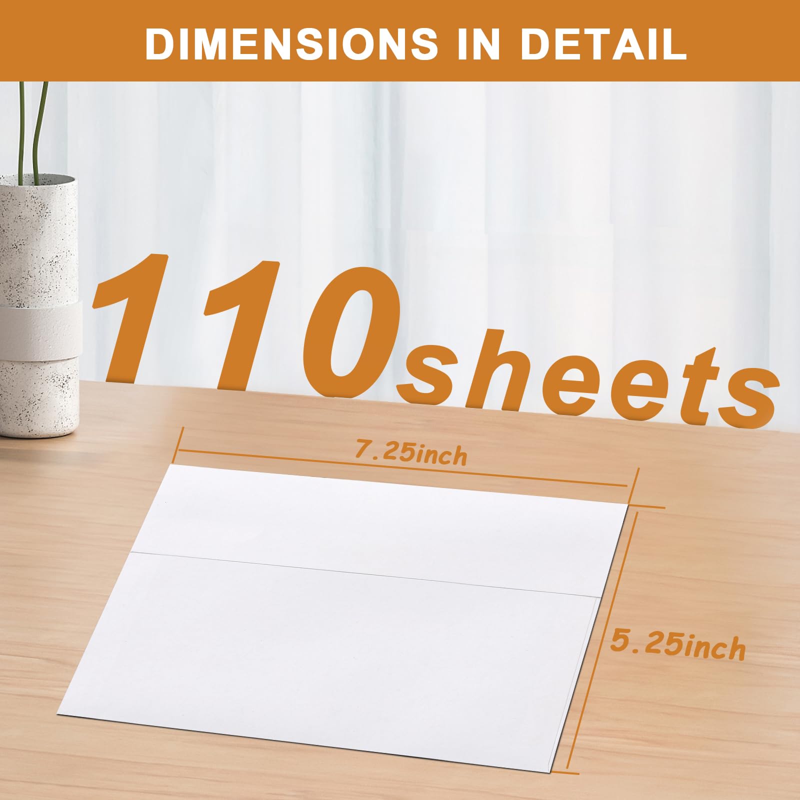 Snapklik.com : Silunkia 110 Packs Blank 5 X 7 Envelopes, White A7 ...