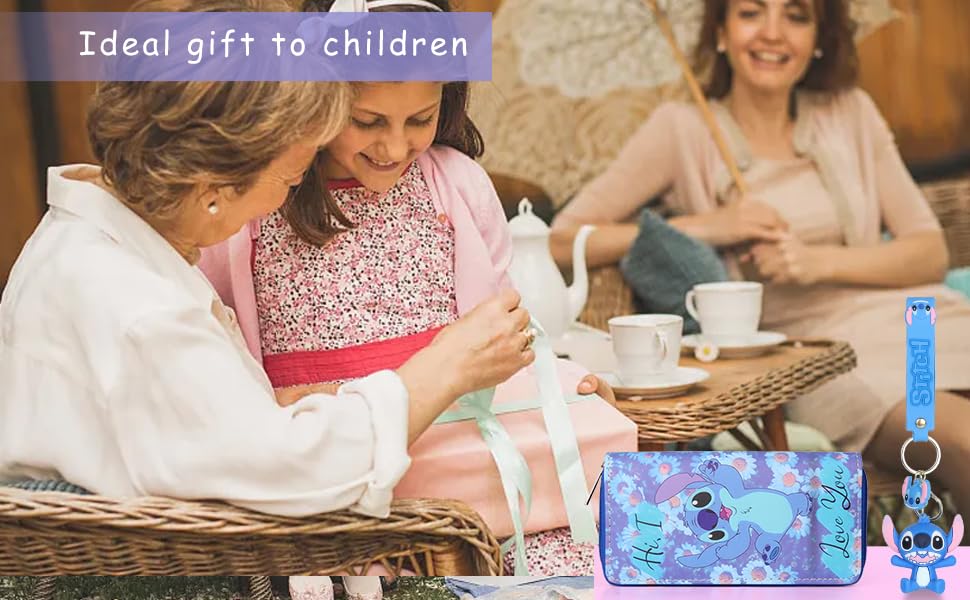 Stitch Wallets, Cartoon Purse Stitch Wallets for Kids Adult, Women's Wallet Stitch Coin Purse Gift, Anime Wallet Long Purse Leather Purse with Zipper, Stitch Gifts for Girls Women Boy (Style 12) - Image 8