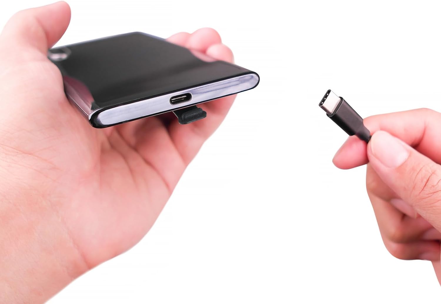 MECCANIXITY 4pcs Anti-Lost Anti Dust Plug, Micro USB Port Dust Covers Caps Silicone for Phone, Clear